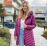 Kozy kabát magenta – Női átmeneti kabát – Innova Fashion